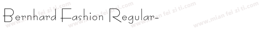 Bernhard Fashion Regular字体转换